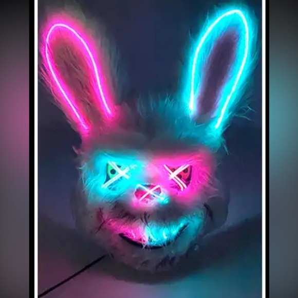 Scary Rabbit Halloween LED Mask - Picture 5 of 5